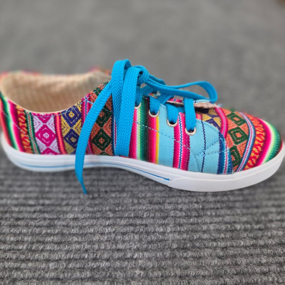 Inkkas Bluebird Peruvian Low-Top Multicolor Lace-Up  Sneakers Women's 8/Men's 6 - Picture 8 of 10
